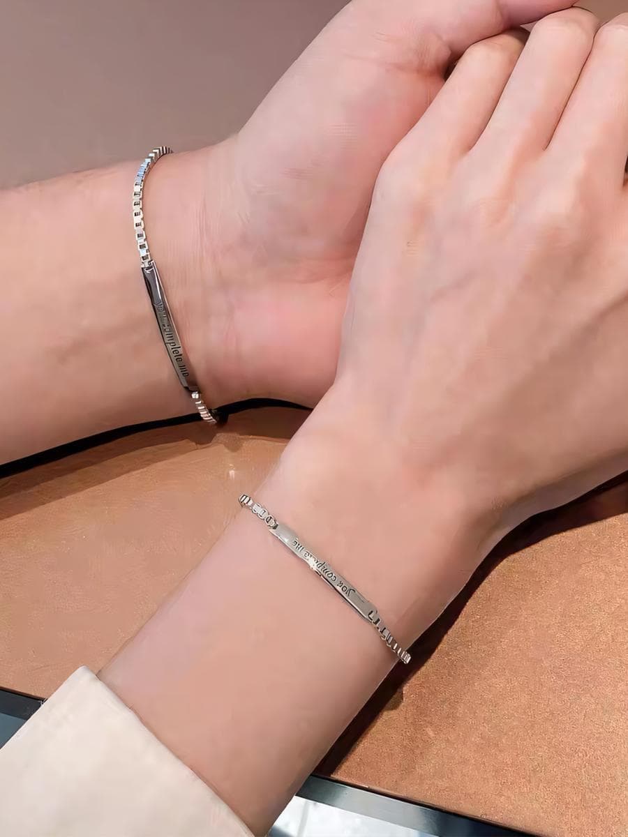 ペアブレスレットセット シルバータッチ