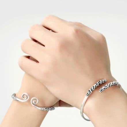 ペアブレスレット シルバーライン