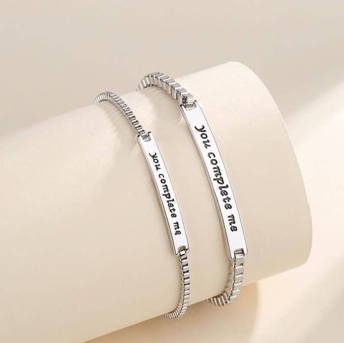 ペアブレスレットセット シルバーハート