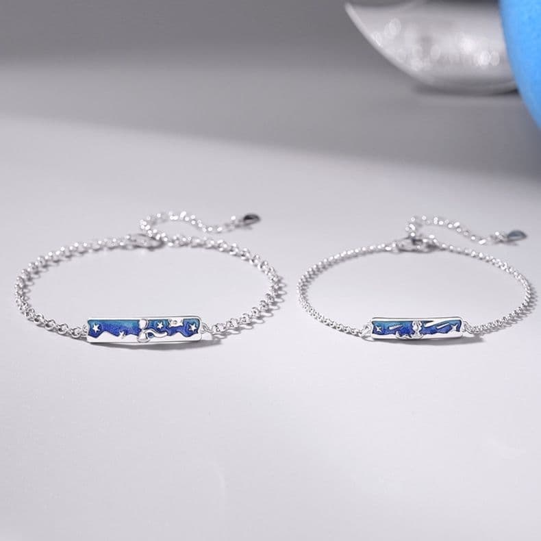 ペアブレスレット シルバースターチェーン