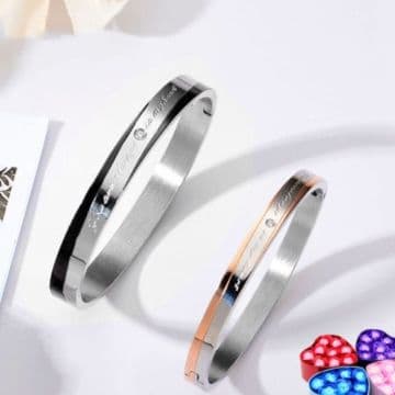 ペアブレスレット シルバースリムバングル