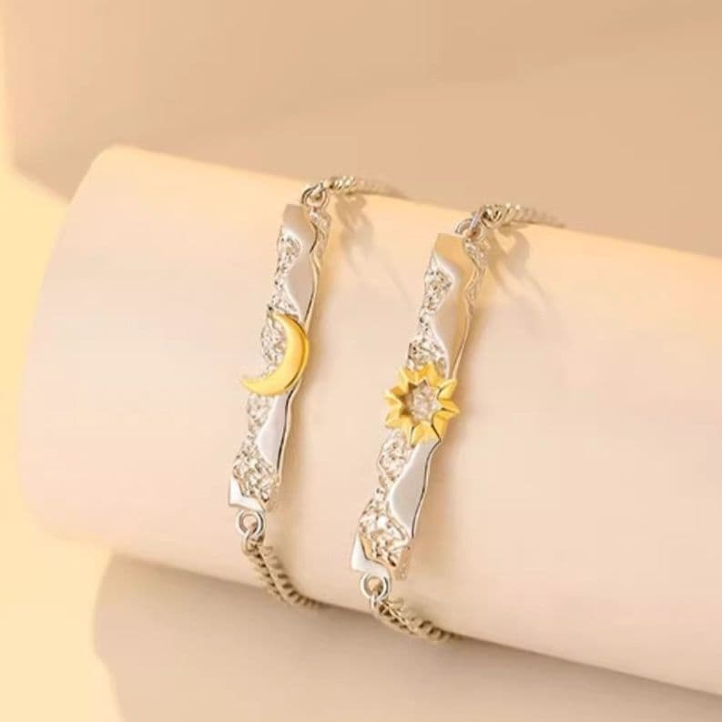 ペアブレスレットセット シルバースターチェーン