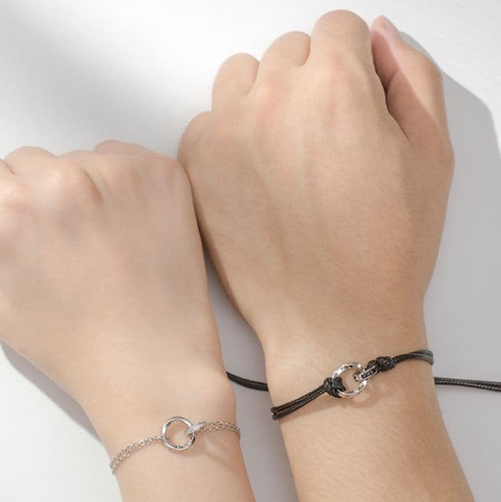 ペアブレスレット リングチャームブレスレット