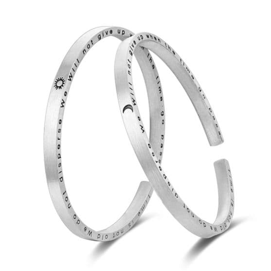 ペアブレスレットシルバーアクセント