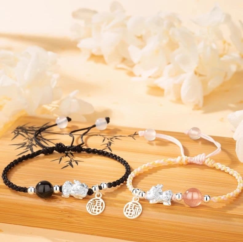 ペアブレスレット シルバーチャーム