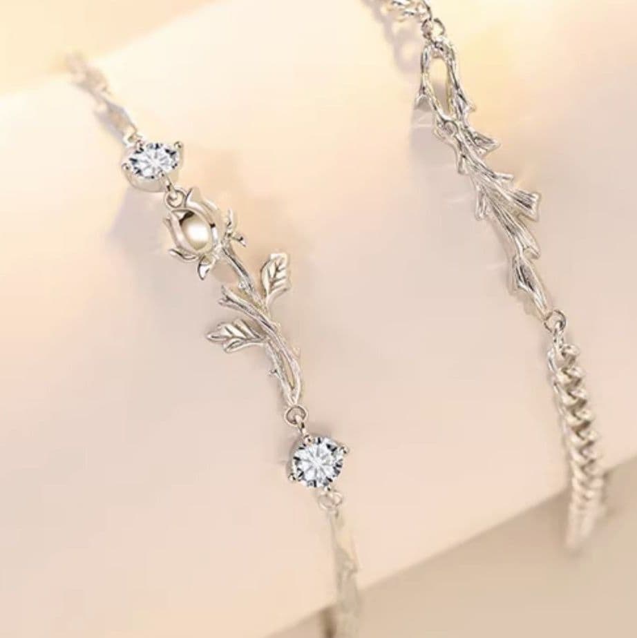 ペアブレスレット 星座モチーフ細身チェーンペアブレスレット