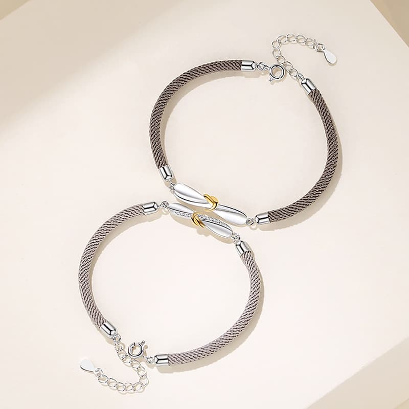 ペアブレスレット 無限の絆を紡ぐメッシュチェーンブレスレット