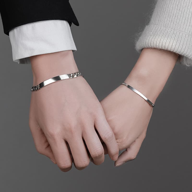 ペアブレスレットセット シルバープレート付き