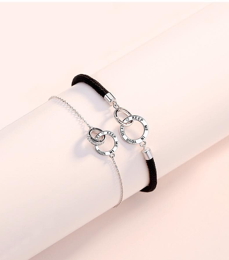 ペアブレスレット リングデザインブレスレット