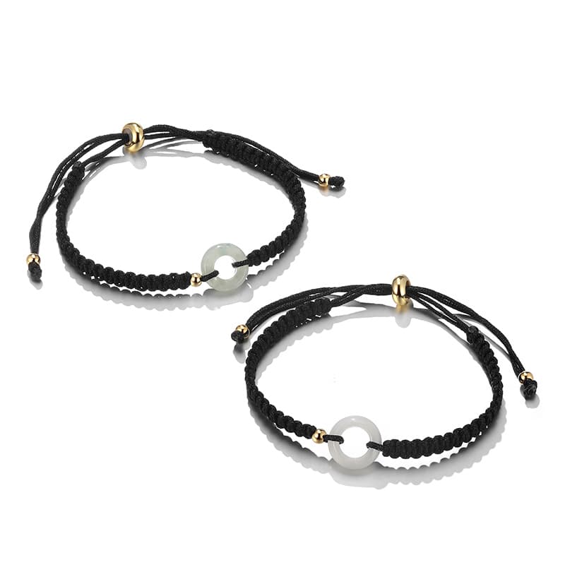 ペアブレスレット シンプルハートブレスレットペア