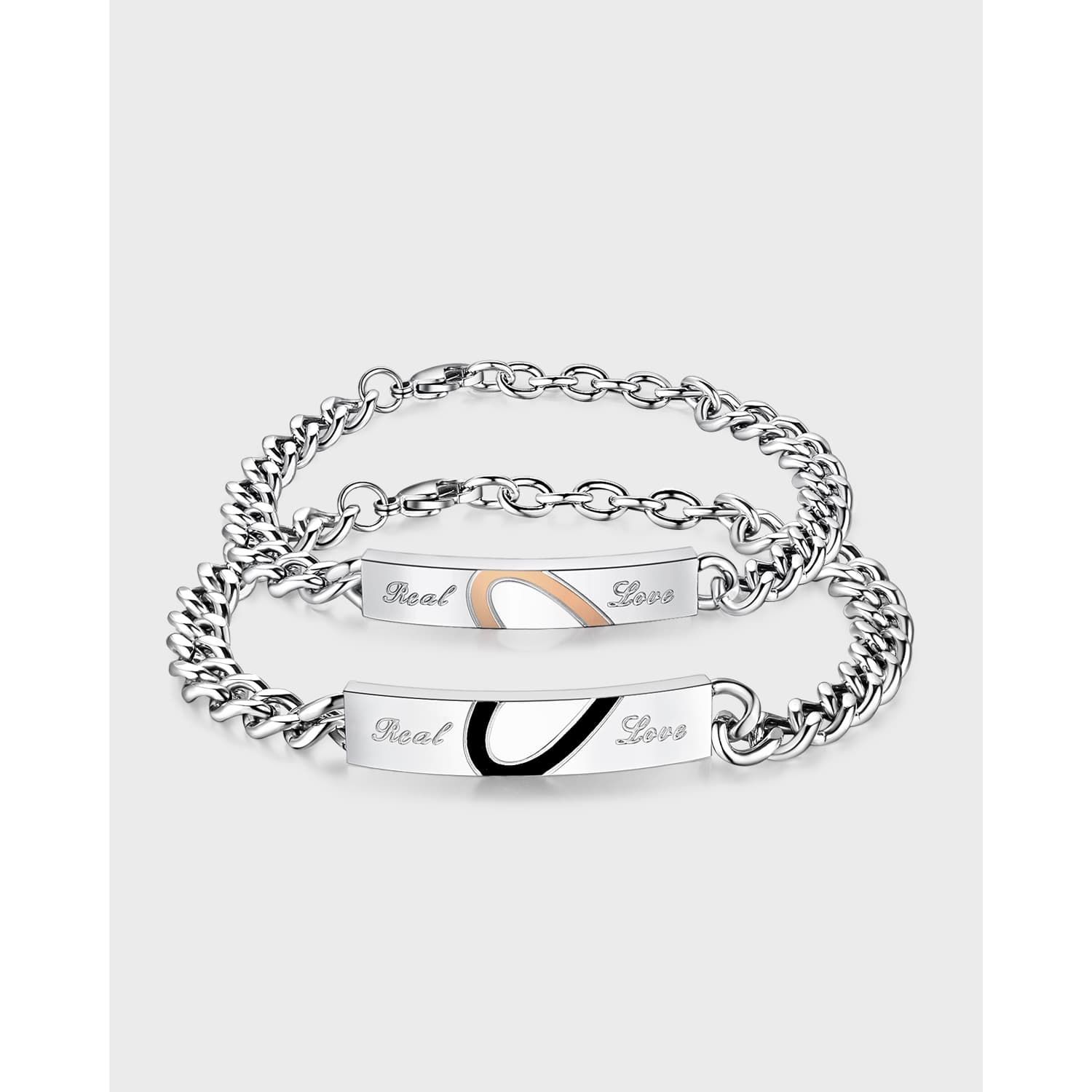 ペアブレスレット ツインシルバーバングル