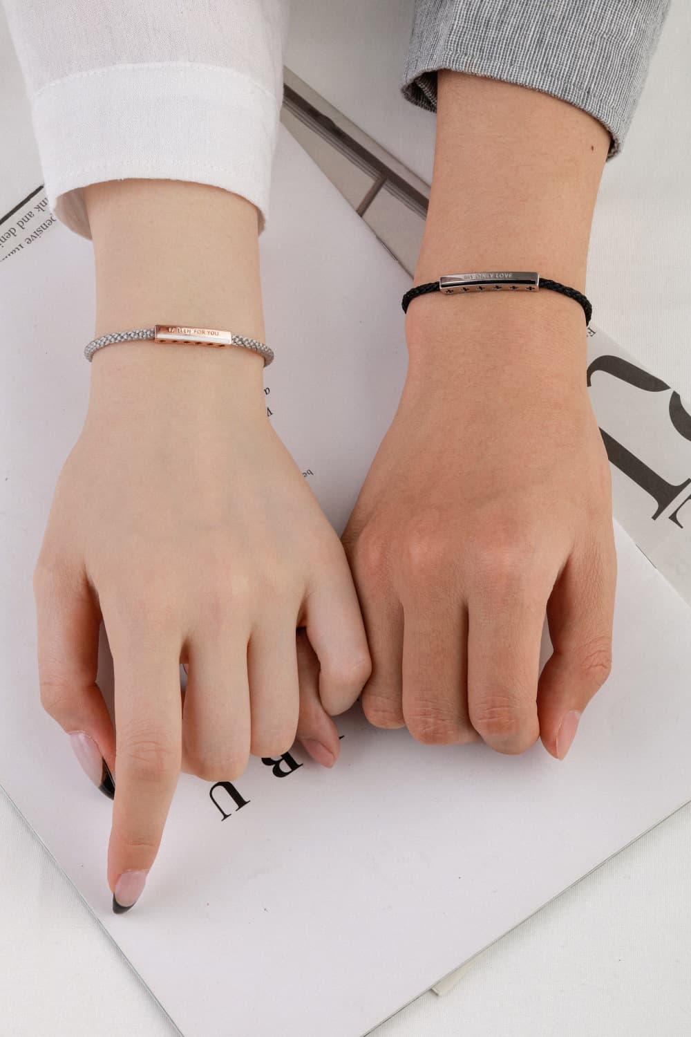 ペアブレスレット デュオシルバーリング