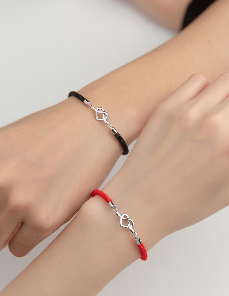ペアブレスレットセット シルバーハート
