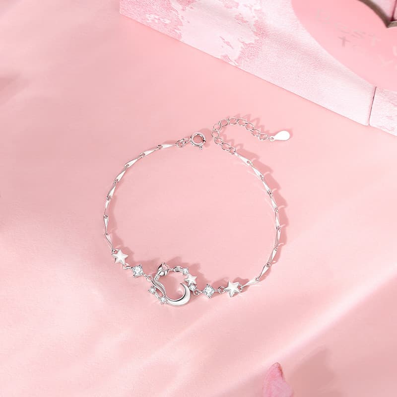 ペアブレスレット ロマンティックシルバーチェーン