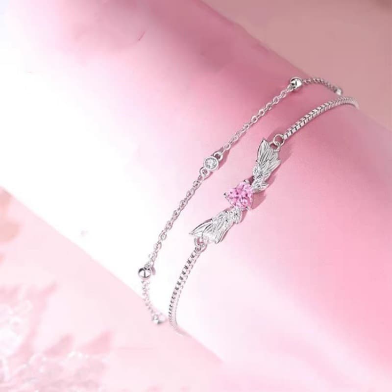 ペアブレスレット リーフ＆フラワーデザイン